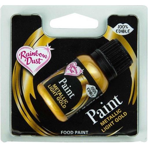 Metallic Light Gold Food Paint 25g