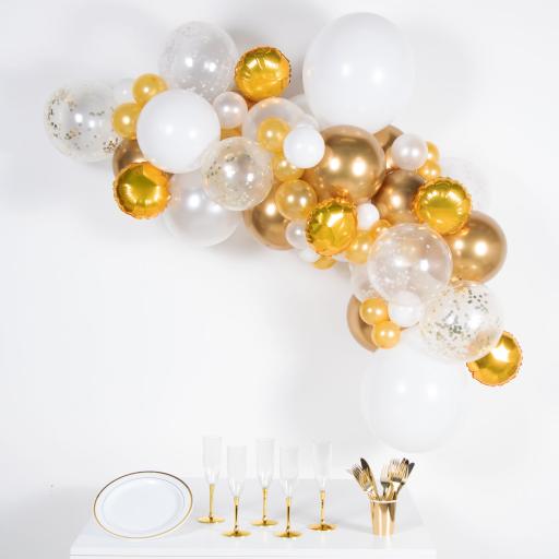 Gold & White DIY Garland Balloon Kits