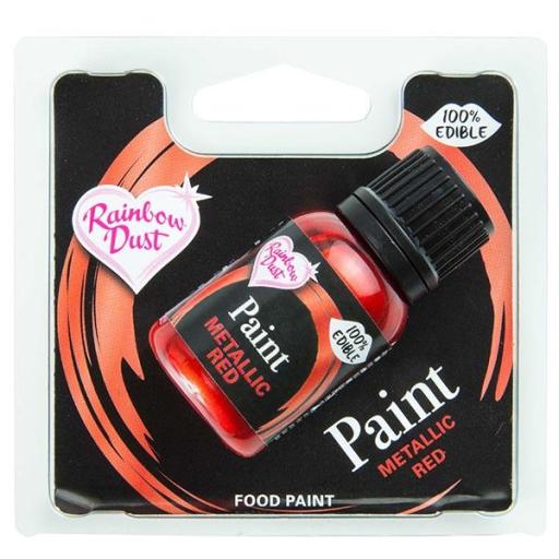 Metallic Red Food Paint 25g