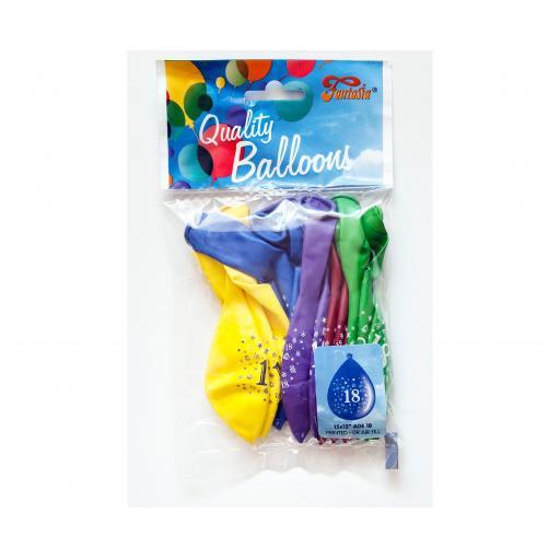 12 INCH LATEX 18 TH BIRTHDAY BALLOONS 15PK