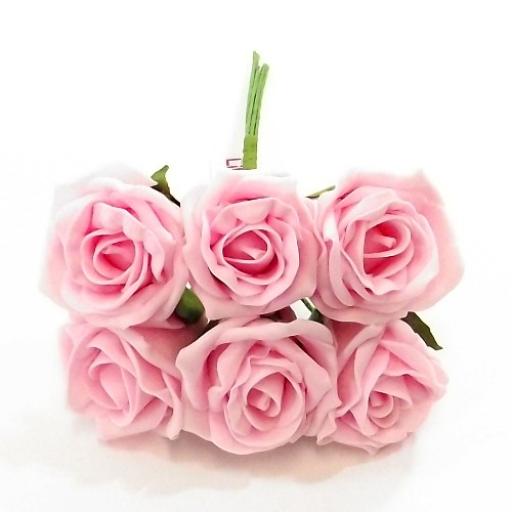 Rose Bunch (6 Heads)Light Pink Colour