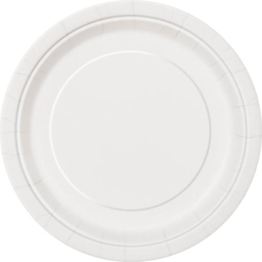 Bright White Paper Plates 18cm 8Pk