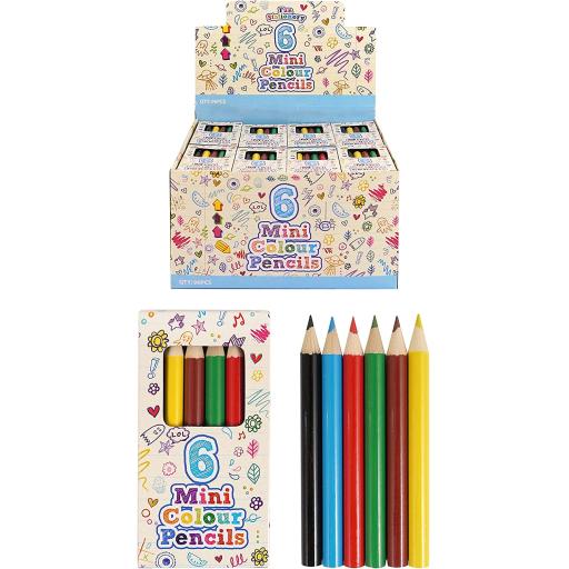thumbnail image 2 of Henbrandt Kids Mini Coloring Pencils - 24 Pack, Rainbow Colors For Party Favors & Activities 2 of 13