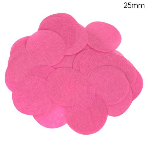 Tissue Paper Confetti  Round 25mm x 14g Fuchsia