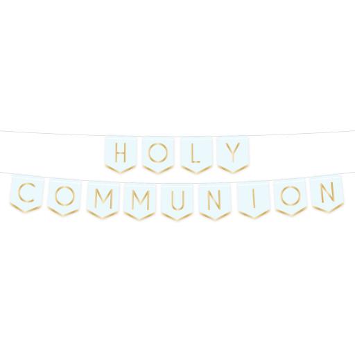 Blue Communion Card Pennant Banners 2.5m