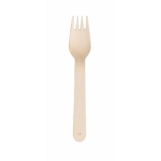 Biodegradable Wooden Forks 40Pcs