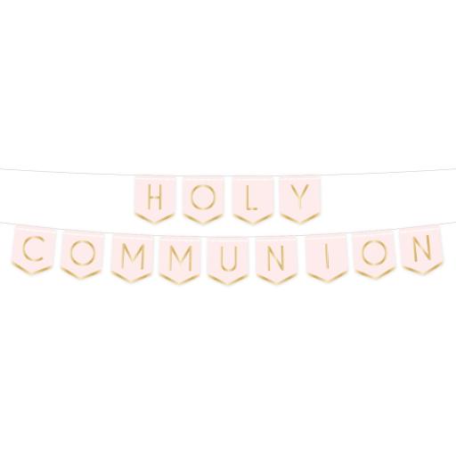 Pink Communion Card Pennant Banners 2.5m