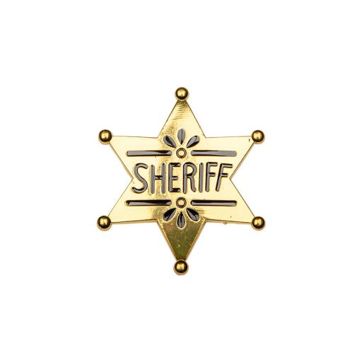 Gold Western Sheriff Badge