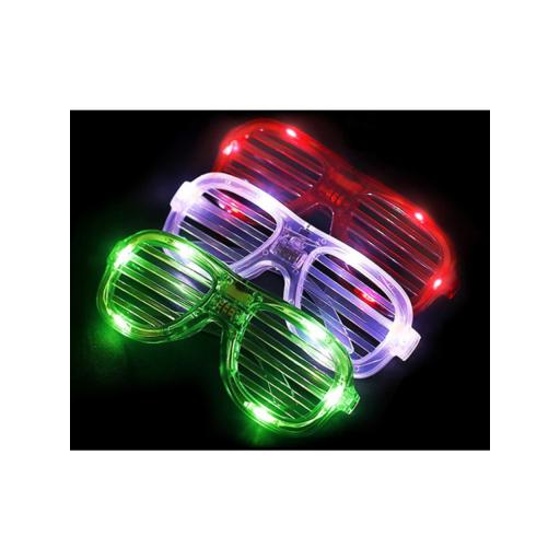 LED Light Up Shutter Glasses - Assorted Colours