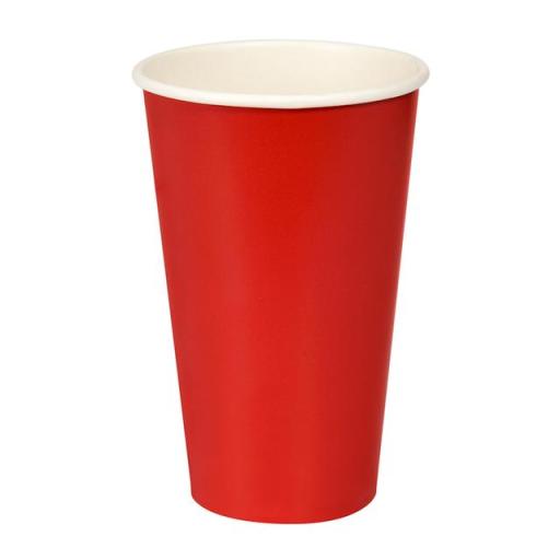 20 Red Paper Cups 16oz 473ml