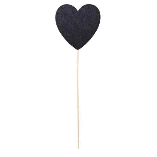 Black Bamboo Heart Pick (7.7cm)