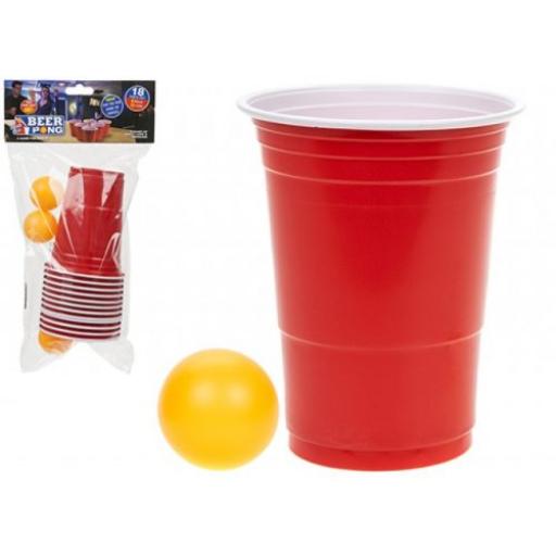 Beer Pong Set With 12 Cups & 6 Balls