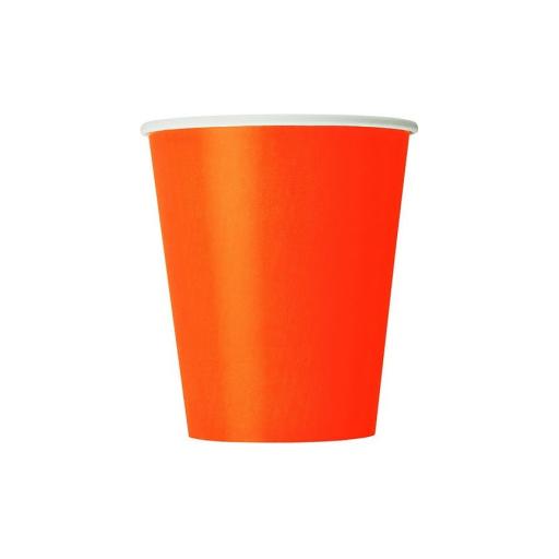 14 Orange Cups 9 Oz