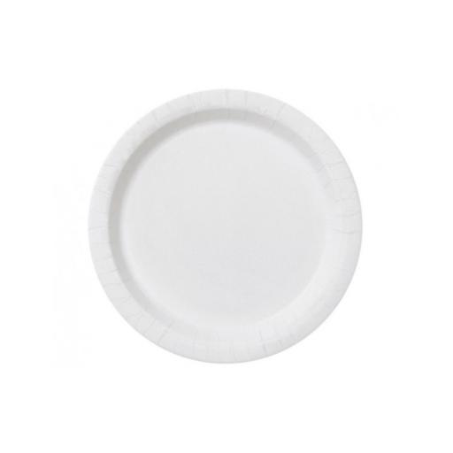 9"White Paper Plates  8Pk