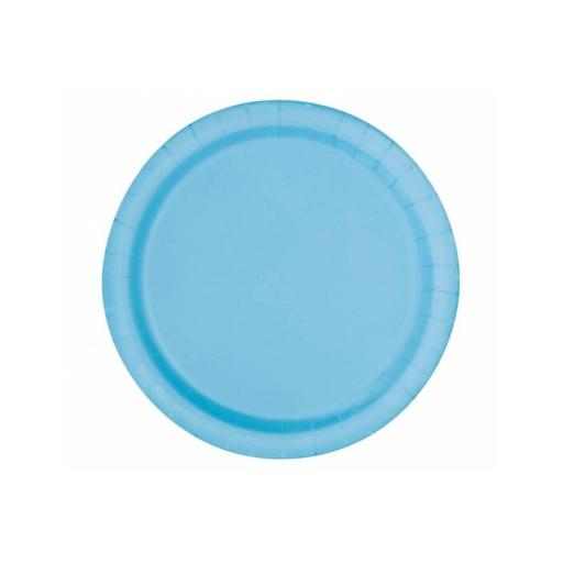 Powder Blue Paper Plates 8pk
