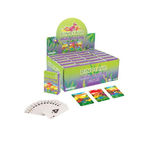 Mini Dinosaur Playing Cards (6x4cm) 3 Assorted Designs