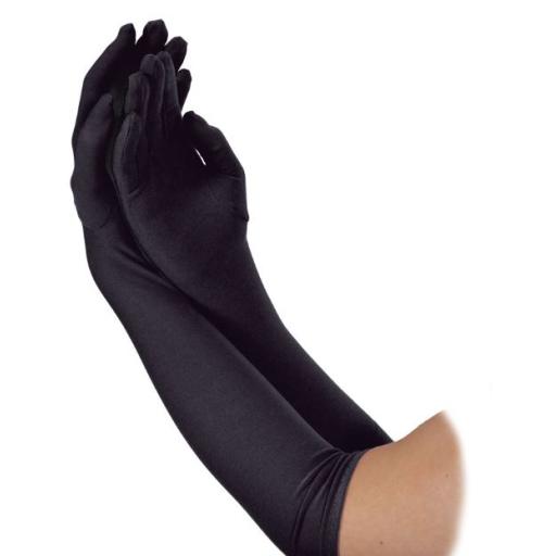 Ladies Long Gloves - BLACK