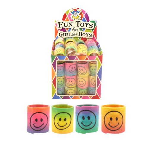 Mini Rainbow Springs with Smiling Faces (3.5cm)