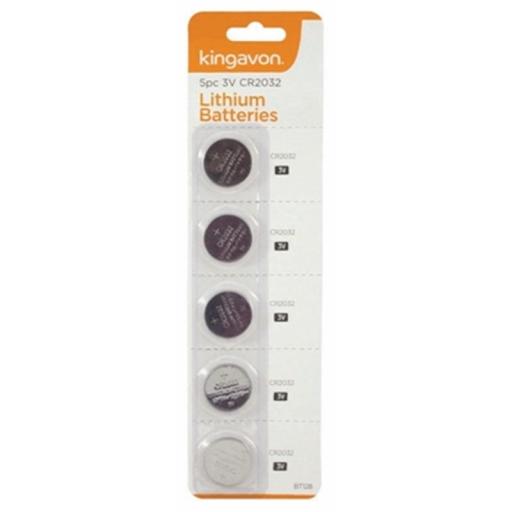 Kingavon  5PC Lithium Batt 3V CR2032