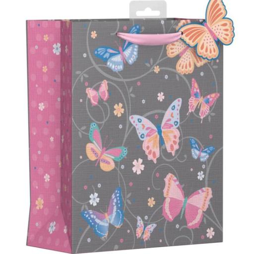 Butterfly Swirls Design Medium Gift Bag