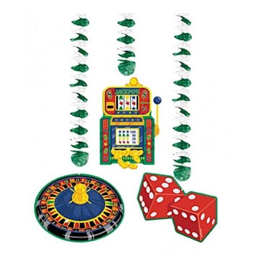 Casino - 3 Dangling Cutouts Party Decorations