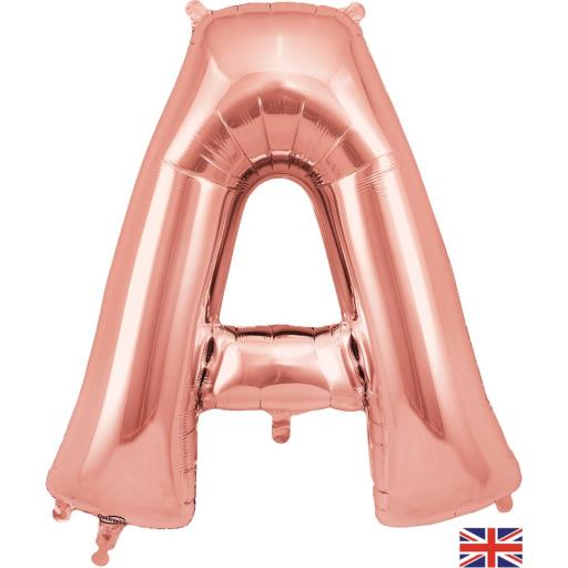 34inch Letter A Rose Gold Foil Balloons