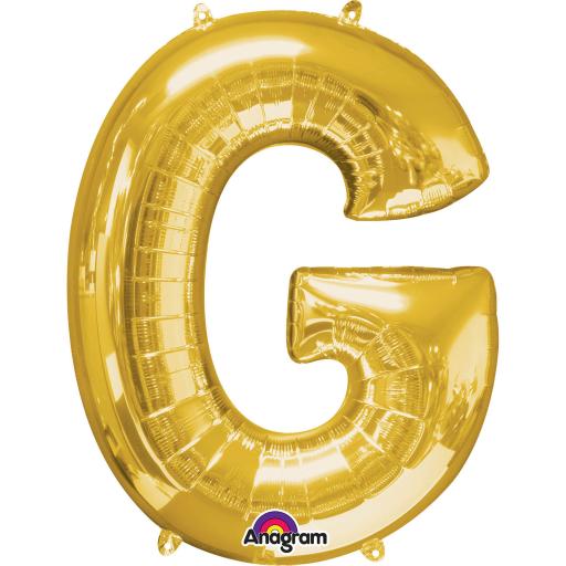 Balloon Air-Filled Letter  G Gold 16in