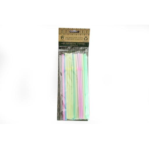 Pack 30 Flexible Pla Straws