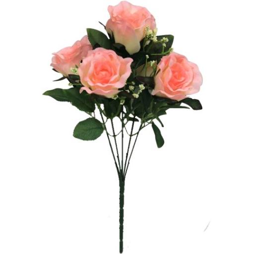 31 Cm Sweety Rose Bush With Gyp Pink