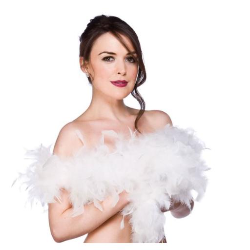 Feather Boa 60gm/1.7m - White