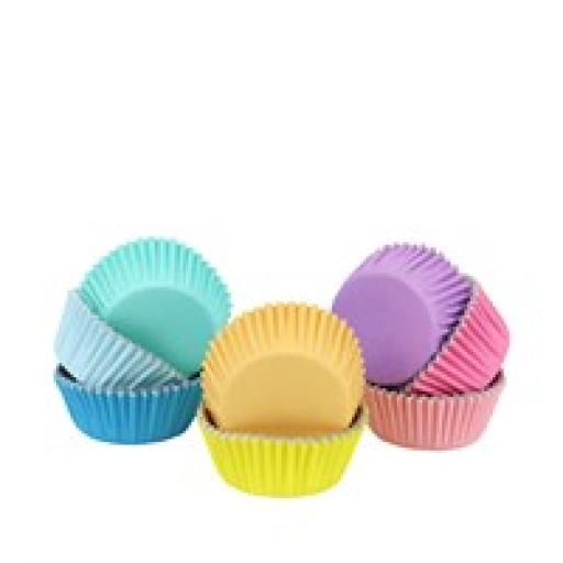 CUPCAKE CASES FOIL LINED - PASTEL PK/100