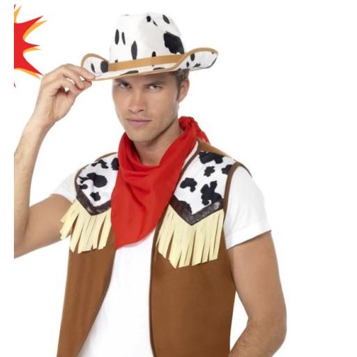 Wild West Kit Waistcoat Neck Scarf & Hat