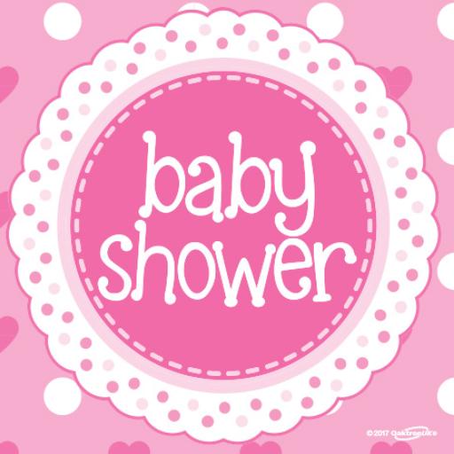 Baby Shower Pink 33cm x 33cm 3-ply Napkins