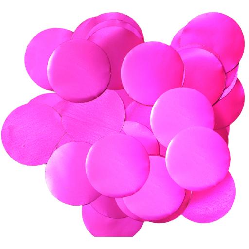 Metallic Pearl Foil Confetti 25mm x 14g Fuchsia