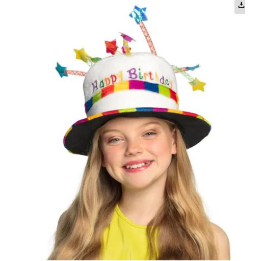 Child hat Rainbow cake 'Happy Birthday