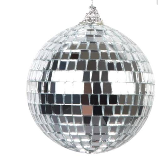 Set Of 6 Disco balls silver (Ø 8 cm)