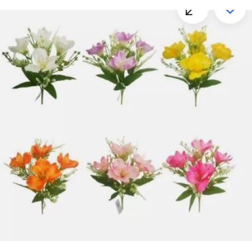 31 Alstroemeria And Fern Bush Assorted