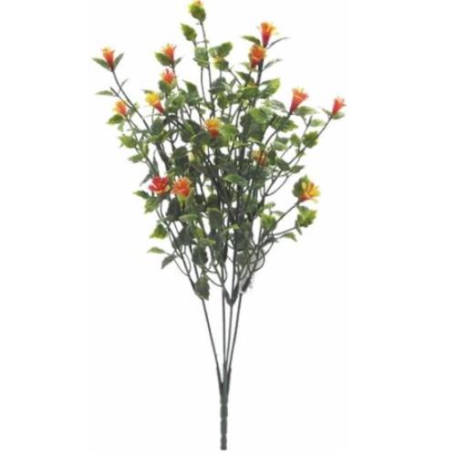 37 Cm Plastic Flower Bush Orange