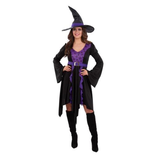 Practical Spell Witch Costume, with Dress & Hat Size Small