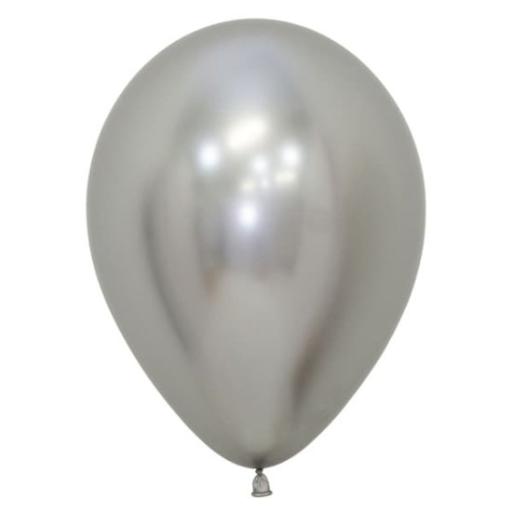 50 Met. Silver  12" Latex Balloons