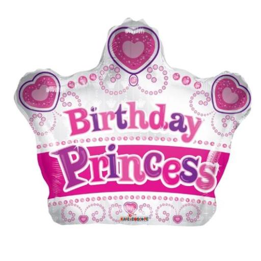 Birthday Princess Crown Shape (18 inch)Foil Balloon