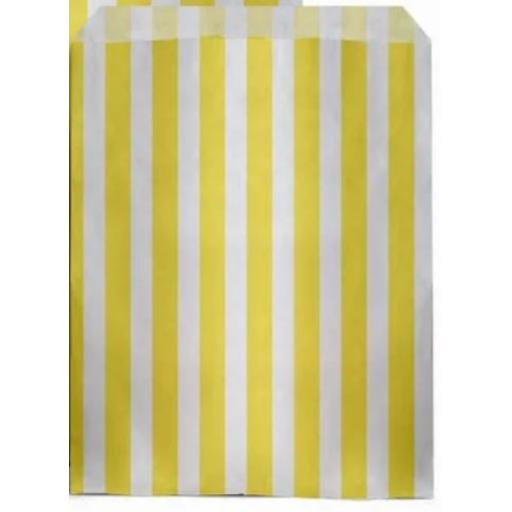 Yellow And White Strip Candy Bags 50pk