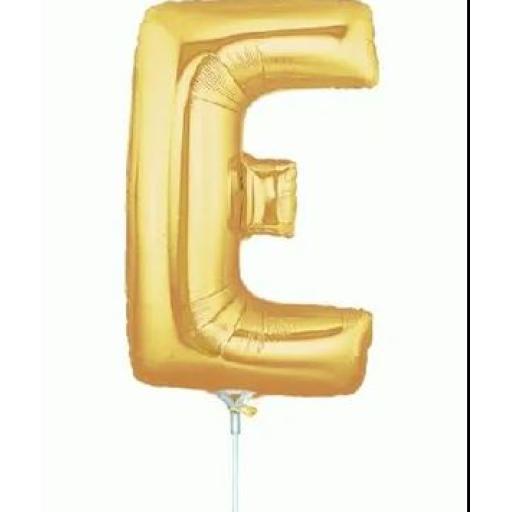 Foil Balloon  14inch Letter E Gold