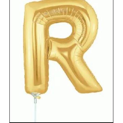 14inch Foil Balloon  Letter R Gold