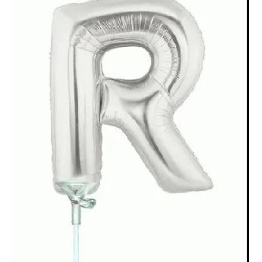 14inch Foil Balloon  Letter R Silver