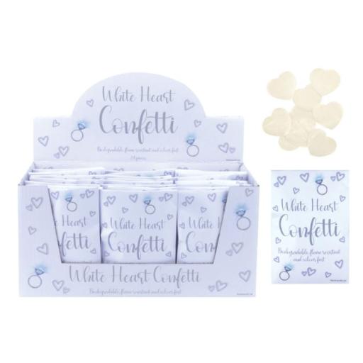 White Heart Wedding Confetti