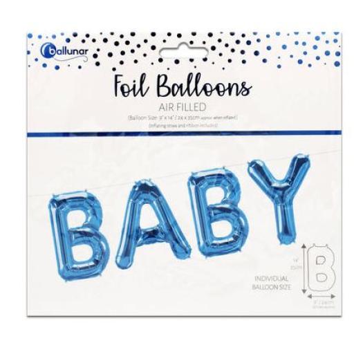 Air-Filled Blue Baby Foil Balloon