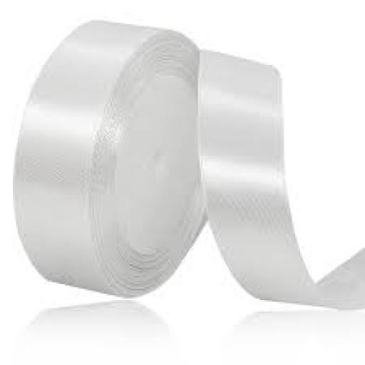 Icing White Satin Ribbon 23mm x 1m