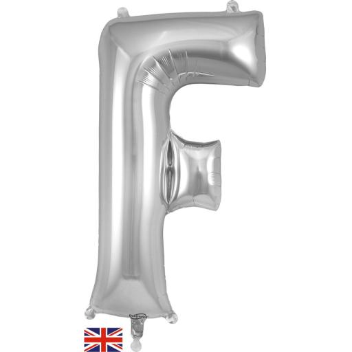 34inch Letter F Silver Foil Balloon