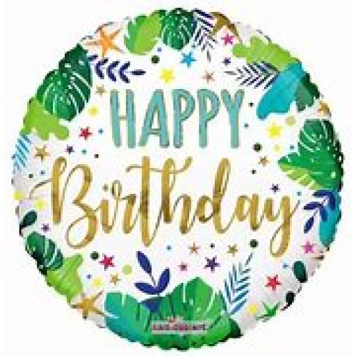 Jungle Happy Birthday Foil Balloon 18''